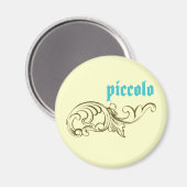 Verziert Piccolo Magnet (Vorderseite/Rückseite)