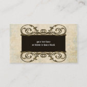 Verziert Plaque Vintag Goth Steampunk Business Car Visitenkarte (Rückseite)