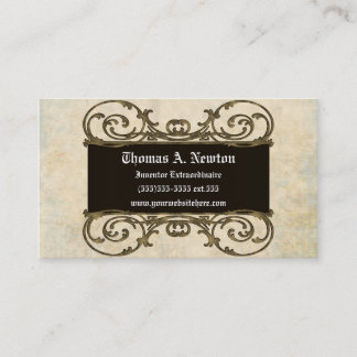 Verziert Plaque Vintag Goth Steampunk Business Car Visitenkarte