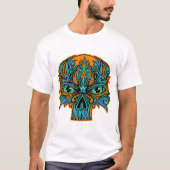 Verziert Psychedelic Skull T-Shirt (Vorderseite)