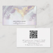 *~* Verziert QR Agate Lavender White Gold AP66 Lux Visitenkarte (Vorne/Hinten)