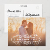 Verziert | Save the Date Postkarte (Vorne/Hinten)
