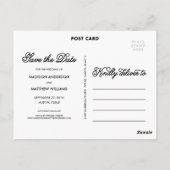 Verziert | Save the Date Postkarte (Rückseite)