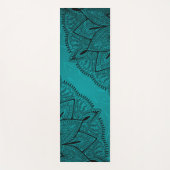 Verziert-Schwarz-Mandala-Muster Yogamatte (Vorderseite)