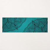 Verziert-Schwarz-Mandala-Muster Yogamatte (Vorderseite (Horizontal))