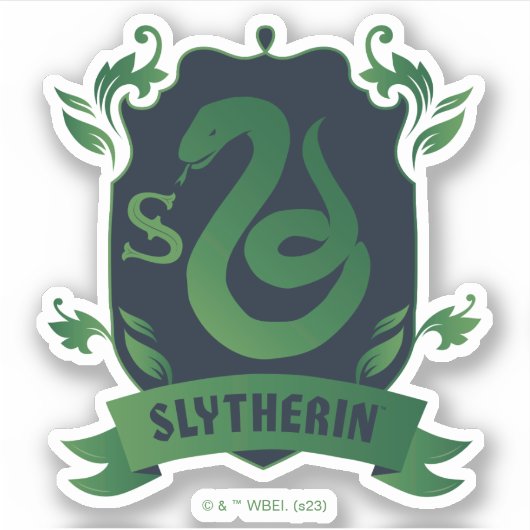 Verziert SLYTHERIN™-Wappen Aufkleber (Vorderseite)