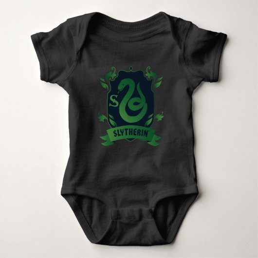 Verziert SLYTHERIN™-Wappen Baby Strampler (Vorderseite)