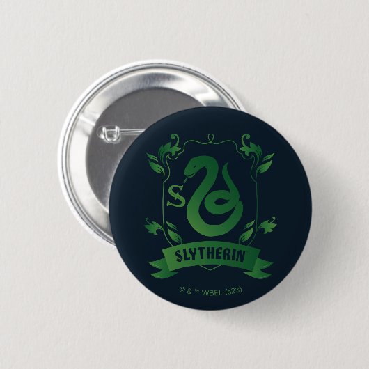 Verziert SLYTHERIN™-Wappen Button (Vorne & Hinten)