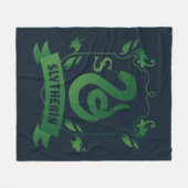 Verziert SLYTHERIN™-Wappen Fleecedecke (Vorderseite (Horizontal))