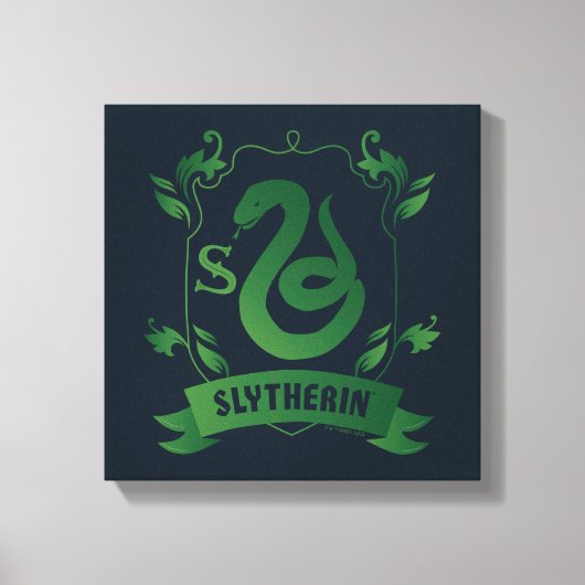 Verziert SLYTHERIN™-Wappen Leinwanddruck (Vorderseite)