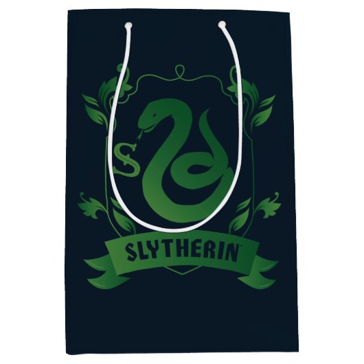 Verziert SLYTHERIN™-Wappen Mittlere Geschenktüte (Vorderseite)