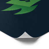 Verziert SLYTHERIN™-Wappen Poster (Ecke)