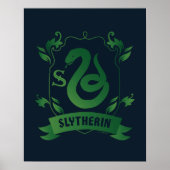 Verziert SLYTHERIN™-Wappen Poster (Vorne)