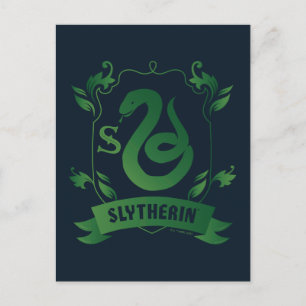 Verziert SLYTHERIN™-Wappen Postkarte