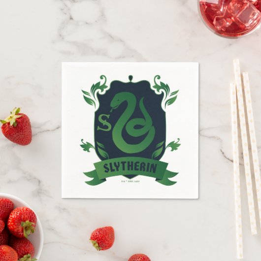 Verziert SLYTHERIN™-Wappen Serviette (Beispiel)