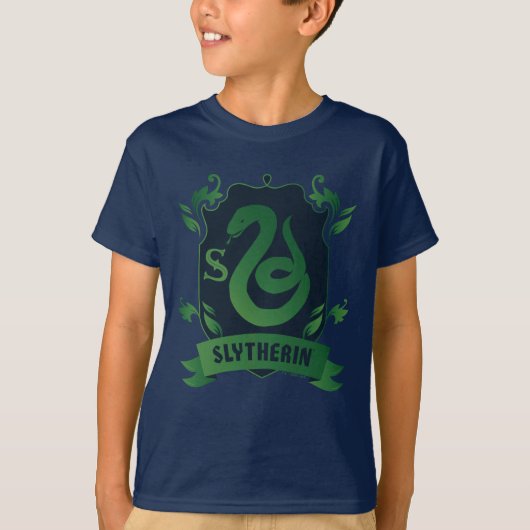 Verziert SLYTHERIN™-Wappen T-Shirt (Vorderseite)