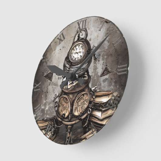 Verziert Steampunk Cauldron | Zauberbücher und Uhr (Winkel)