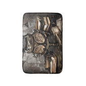 Verziert Steampunk Cauldron | Zauberbücher und Uhr Badematte (Vorderseite Vertikal)