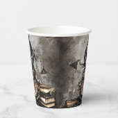 Verziert Steampunk Cauldron | Zauberbücher und Uhr Pappbecher (Links)