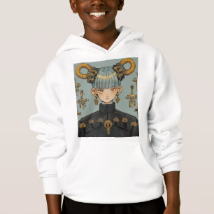 Verziert Steampunk Fantasy Anime Girl Hoodie