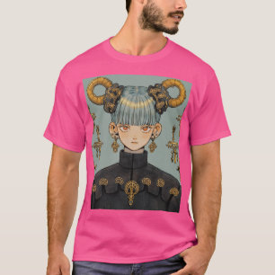 Verziert Steampunk Fantasy Anime Girl T-Shirt