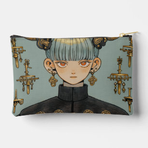 Verziert Steampunk Fantasy Anime Girl Zubehörtasche