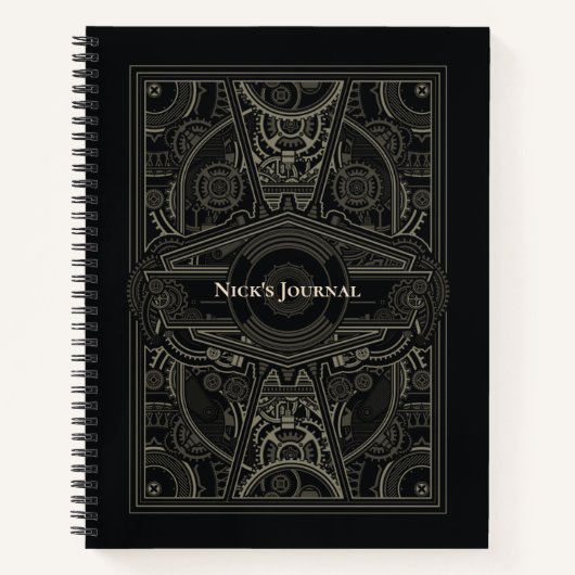 Verziert Steampunk Journal Notizblock (Vorderseite)