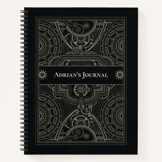 Verziert Steampunk Journal Notizblock (Vorderseite)