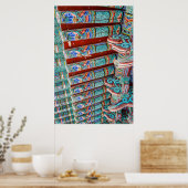 Verziert Temple Roof Poster (Küche)