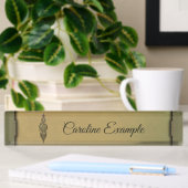 Verziert Treble Clef Namensplakette