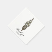 Verziert Treble Clef Serviette (Ecke)