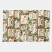 Verziert Vintage Weihnachtsgrüße Collage Geschirrtuch (Horizontal)