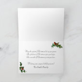 Verziert Vintage Weihnachtskarte Feiertagskarte (Innenseite)