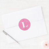 Verziert Woven Monogram - Letter L Runder Aufkleber (Umschlag)