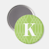Verziert Woven Monogramm - Buchstabe K Magnet (Vorderseite/Rückseite)