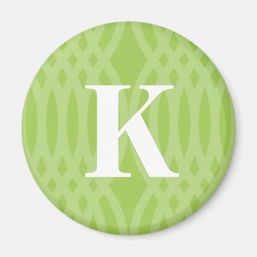 Verziert Woven Monogramm - Buchstabe K Magnet (Vorne)