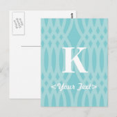 Verziert Woven Monogramm - Buchstabe K Postkarte (Vorne/Hinten)