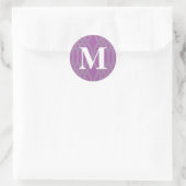 Verziert Woven Monogramm - Buchstabe M Runder Aufkleber (Tasche)