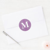 Verziert Woven Monogramm - Buchstabe M Runder Aufkleber (Umschlag)