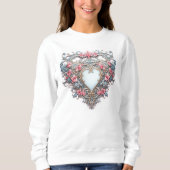 Verzierte 3D Pastell HerzValentine Sweatshirt (Vorderseite)