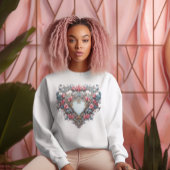 Verzierte 3D Pastell HerzValentine Sweatshirt