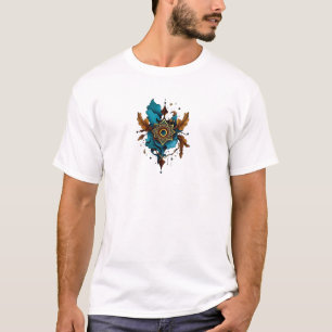 Verzierte Abstrakte Geometrie T-Shirt