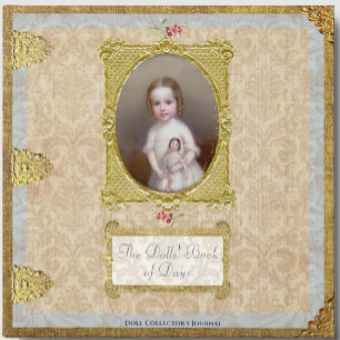 Verzierte Antiquitäten-Puppengalerie Folio-Journal Gästebuch