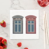 Verzierte Architektur des Europäischen Fensters Serviette (Beispiel)