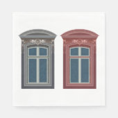 Verzierte Architektur des Europäischen Fensters Serviette (Vorderseite)