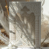 Verzierte Architekturhochzeit Einladung