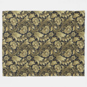 Verzierte Barockblanke in Gold und Schwarz-Design Fleecedecke (Vorderseite (Horizontal))