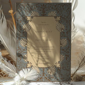 Verzierte Barockklassik und Beige Hochzeit Einladung