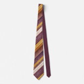 Verzierte Barockstreifen Burgund Gold-ID1095 Krawatte (Vorderseite)