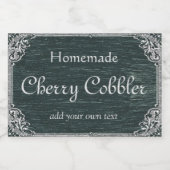 Verzierte benutzerdefinierte Textplatine Lebensmitteletikett (Einzelnes Label)